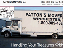 Tablet Screenshot of pattonsmovers.com